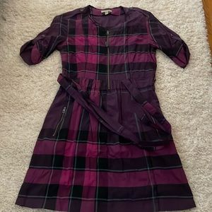 Burbery dark royal purple dress.
